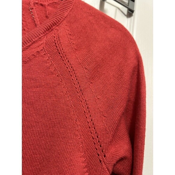 Talbots Women’s Sweater Pink Fuschia V-Neck Size Medium Petite PM Stretch Top - Picture 16 of 16